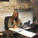 Kim Wirtz, a real estate agent, inside her office